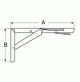 TABLE BRACKET FOLDING, S.STEEL AISI 316, 300*165 mm - H01013 - XNO
